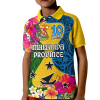 Malampa Day Kid Polo Shirt Proud To Be A Ni-Van Beauty Pacific Flower LT03 Kid Yellow - Polynesian Pride