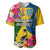 Personalised Malampa Day Baseball Jersey Proud To Be A Ni-Van Beauty Pacific Flower LT03 Yellow - Polynesian Pride