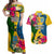 Personalised Malampa Day Couples Matching Off Shoulder Maxi Dress and Hawaiian Shirt Proud To Be A Ni-Van Beauty Pacific Flower LT03 Yellow - Polynesian Pride