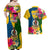 Personalised Malampa Day Couples Matching Off Shoulder Maxi Dress and Hawaiian Shirt Proud To Be A Ni-Van Beauty Pacific Flower LT03 - Polynesian Pride