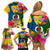 Personalised Malampa Day Family Matching Off Shoulder Short Dress and Hawaiian Shirt Proud To Be A Ni-Van Beauty Pacific Flower LT03 - Polynesian Pride