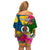 Personalised Malampa Day Family Matching Off Shoulder Short Dress and Hawaiian Shirt Proud To Be A Ni-Van Beauty Pacific Flower LT03 - Polynesian Pride