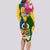 Personalised Malampa Day Long Sleeve Bodycon Dress Proud To Be A Ni-Van Beauty Pacific Flower LT03 - Polynesian Pride