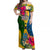 Personalised Malampa Day Off Shoulder Maxi Dress Proud To Be A Ni-Van Beauty Pacific Flower LT03 Women Yellow - Polynesian Pride