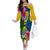 Personalised Malampa Day Off The Shoulder Long Sleeve Dress Proud To Be A Ni-Van Beauty Pacific Flower LT03 Women Yellow - Polynesian Pride