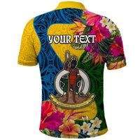 Personalised Malampa Day Polo Shirt Proud To Be A Ni-Van Beauty Pacific Flower LT03 - Polynesian Pride