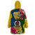 Personalised Malampa Day Wearable Blanket Hoodie Proud To Be A Ni-Van Beauty Pacific Flower LT03 - Polynesian Pride