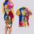 Torba Day Couples Matching Long Sleeve Bodycon Dress and Hawaiian Shirt Proud To Be A Ni-Van Beauty Pacific Flower LT03 - Polynesian Pride