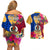 Torba Day Couples Matching Off Shoulder Short Dress and Hawaiian Shirt Proud To Be A Ni-Van Beauty Pacific Flower LT03 - Polynesian Pride