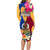 Torba Day Long Sleeve Bodycon Dress Proud To Be A Ni-Van Beauty Pacific Flower LT03 - Polynesian Pride