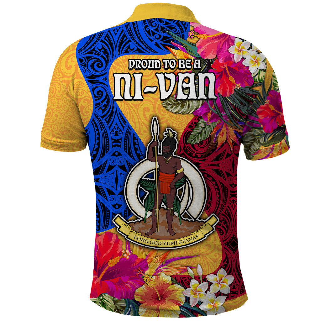Torba Day Polo Shirt Proud To Be A Ni-Van Beauty Pacific Flower LT03 - Polynesian Pride