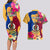 Personalised Torba Day Couples Matching Long Sleeve Bodycon Dress and Hawaiian Shirt Proud To Be A Ni-Van Beauty Pacific Flower LT03 - Polynesian Pride