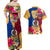 Personalised Torba Day Couples Matching Off Shoulder Maxi Dress and Hawaiian Shirt Proud To Be A Ni-Van Beauty Pacific Flower LT03 - Polynesian Pride