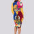 Personalised Torba Day Long Sleeve Bodycon Dress Proud To Be A Ni-Van Beauty Pacific Flower LT03 - Polynesian Pride