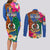 Tafea Day Couples Matching Long Sleeve Bodycon Dress and Long Sleeve Button Shirts Proud To Be A Ni-Van Beauty Pacific Flower LT03 - Polynesian Pride