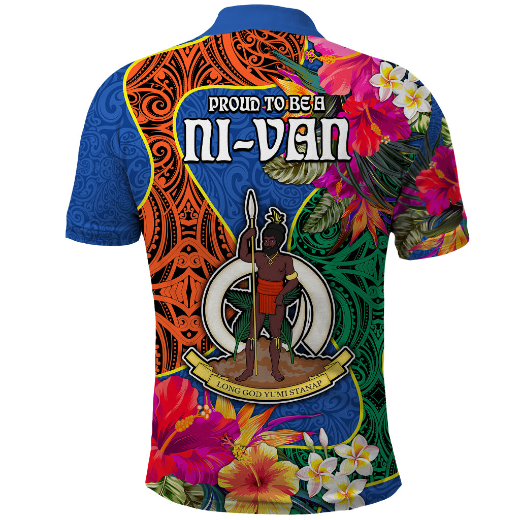 Tafea Day Polo Shirt Proud To Be A Ni-Van Beauty Pacific Flower LT03 - Polynesian Pride