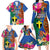 Personalised Tafea Day Family Matching Long Sleeve Bodycon Dress and Hawaiian Shirt Proud To Be A Ni-Van Beauty Pacific Flower LT03 Blue - Polynesian Pride