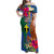 Personalised Tafea Day Family Matching Off Shoulder Maxi Dress and Hawaiian Shirt Proud To Be A Ni-Van Beauty Pacific Flower LT03 - Polynesian Pride