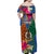 Personalised Tafea Day Family Matching Off Shoulder Maxi Dress and Hawaiian Shirt Proud To Be A Ni-Van Beauty Pacific Flower LT03 - Polynesian Pride