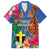 Personalised Tafea Day Kid Hawaiian Shirt Proud To Be A Ni-Van Beauty Pacific Flower LT03 Kid Blue - Polynesian Pride