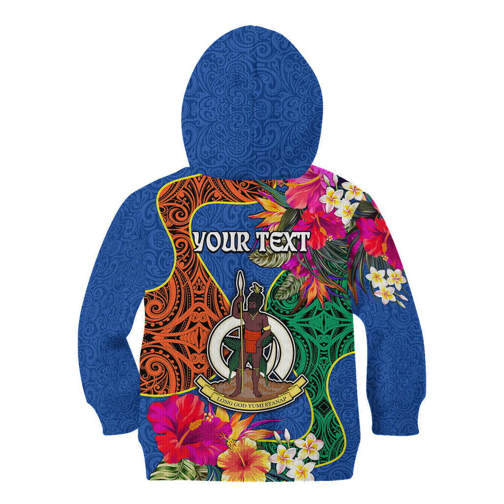 Personalised Tafea Day Kid Hoodie Proud To Be A Ni-Van Beauty Pacific Flower LT03 - Polynesian Pride