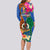 Personalised Tafea Day Long Sleeve Bodycon Dress Proud To Be A Ni-Van Beauty Pacific Flower LT03 - Polynesian Pride