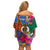 Personalised Tafea Day Off Shoulder Short Dress Proud To Be A Ni-Van Beauty Pacific Flower LT03 - Polynesian Pride