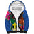 Personalised Tafea Day Sherpa Hoodie Proud To Be A Ni-Van Beauty Pacific Flower LT03 Unisex Blue - Polynesian Pride