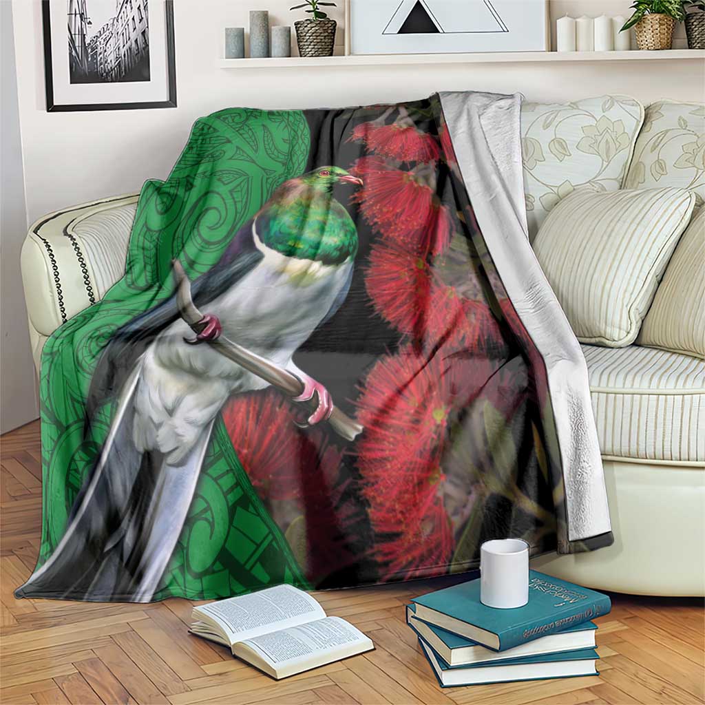 New Zealand Kereru And Pohutukawa Blanket Maori Tribal Tattoo