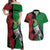 New Zealand Kereru And Pohutukawa Couples Matching Off Shoulder Maxi Dress and Hawaiian Shirt Maori Tribal Tattoo