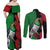 New Zealand Kereru And Pohutukawa Couples Matching Off Shoulder Maxi Dress and Long Sleeve Button Shirt Maori Tribal Tattoo