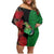 New Zealand Kereru And Pohutukawa Family Matching Off Shoulder Short Dress and Hawaiian Shirt Maori Tribal Tattoo