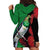 New Zealand Kereru And Pohutukawa Hoodie Dress Maori Tribal Tattoo