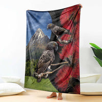 New Zealand Kea And Pohutukawa Blanket With The Mountain Landscape LT03 - Polynesian Pride