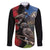 New Zealand Kea And Pohutukawa Family Matching Long Sleeve Bodycon Dress and Hawaiian Shirt With The Mountain Landscape