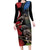 New Zealand Kea And Pohutukawa Family Matching Long Sleeve Bodycon Dress and Hawaiian Shirt With The Mountain Landscape