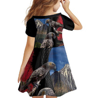 New Zealand Kea And Pohutukawa Family Matching Mermaid Dress and Hawaiian Shirt With The Mountain Landscape