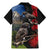 New Zealand Kea And Pohutukawa Family Matching Mermaid Dress and Hawaiian Shirt With The Mountain Landscape