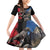 New Zealand Kea And Pohutukawa Family Matching Off Shoulder Short Dress and Hawaiian Shirt With The Mountain Landscape