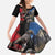 New Zealand Kea And Pohutukawa Family Matching Short Sleeve Bodycon Dress and Hawaiian Shirt With The Mountain Landscape