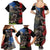 New Zealand Kea And Pohutukawa Family Matching Summer Maxi Dress and Hawaiian Shirt With The Mountain Landscape