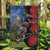 New Zealand Kea And Pohutukawa Garden Flag With The Mountain Landscape