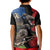 New Zealand Kea And Pohutukawa Kid Polo Shirt With The Mountain Landscape