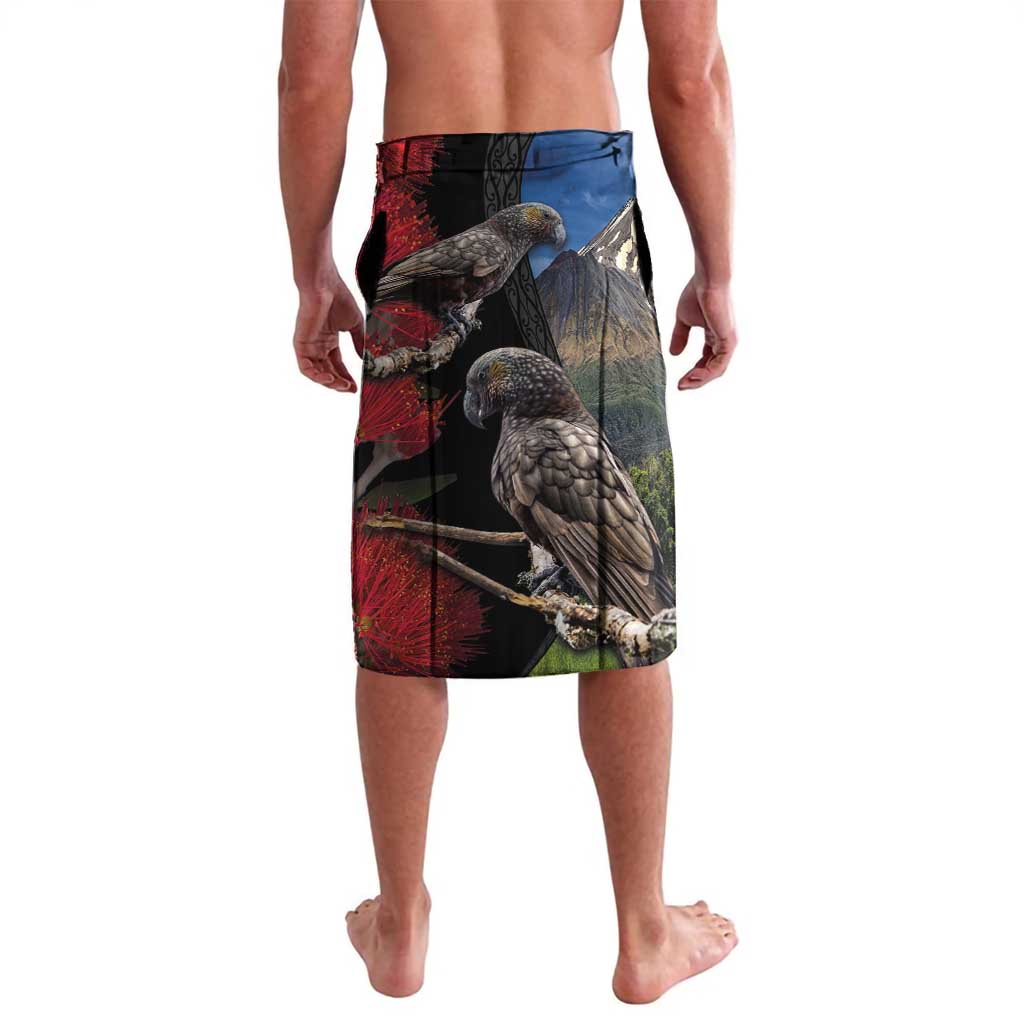 New Zealand Kea And Pohutukawa Lavalava With The Mountain Landscape LT03 - Polynesian Pride