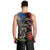 New Zealand Kea And Pohutukawa Men Tank Top With The Mountain Landscape