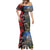 New Zealand Kea And Pohutukawa Mermaid Dress With The Mountain Landscape