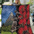 New Zealand Kea And Pohutukawa Quilt With The Mountain Landscape