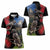 New Zealand Kea And Pohutukawa Women Polo Shirt With The Mountain Landscape