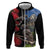 New Zealand Kea And Pohutukawa Zip Hoodie With The Mountain Landscape