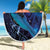 New Zealand Tui Bird Beach Blanket The Pleiades Star Cluster and Koru Tribal Tattoo Galaxy Vibe